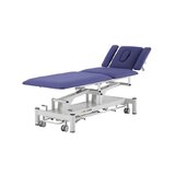 Table de massage électrique 5 sections - Rila PRO - Structure blanche, revêtement bleu