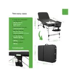 Table de massage portable Adele 70 cm - Noire
