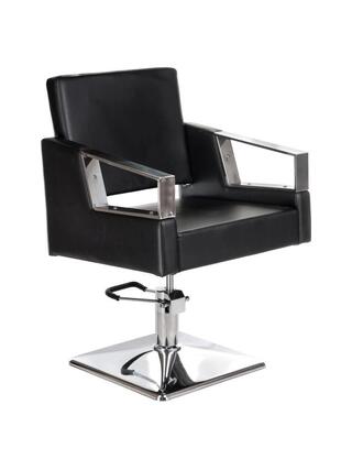 Chaise de barbier noire Arturo BR-3936A