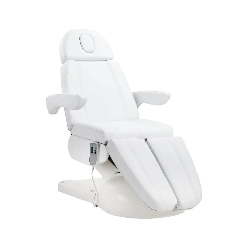 Fauteuil électrique Azzurro Lux pour soins esthétiques 3 moteurs blanc