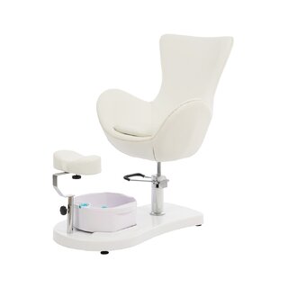 Chaise de soins des pieds Crème avec bain de pieds