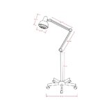 Lampe chauffante infrarouge 275 W - Traitement des pieds