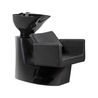 Chaise de shampoing noire avec lavabo