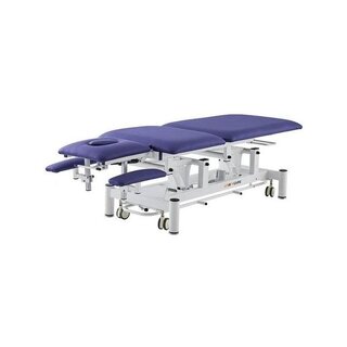 Table de massage électrique 5 sections - Rila PRO - Structure blanche, revêtement bleu