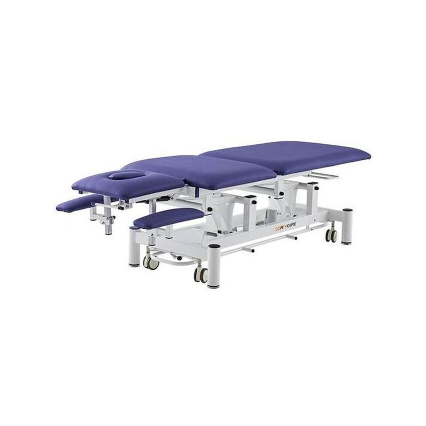 Table de massage électrique 5 sections - Rila PRO - Structure blanche, revêtement bleu