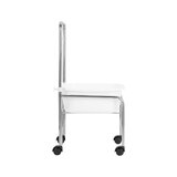 Bain de pieds sur roulettes chromé pour pédicure