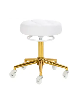 Fauteuil de coiffure Gabbiano D054G - blanc doré