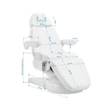 Fauteuil de soins et de beauté Lux 4 moteurs - blanc