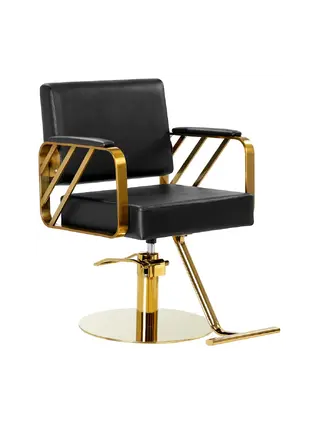 Chaise client Barber Gabbiano Genoa or noir