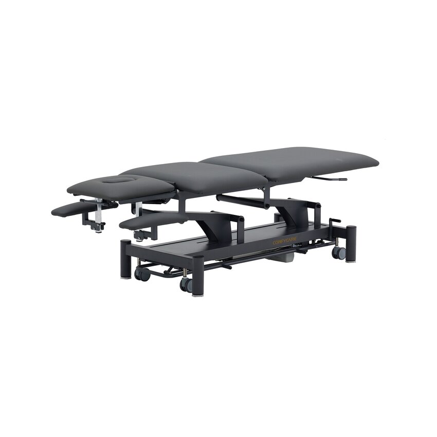 Table de massage électrique 5 sections - Rila PRO - Structure grise, revêtement gris