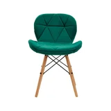 Chaise de maquillage 4Rico QS-186 en velours vert