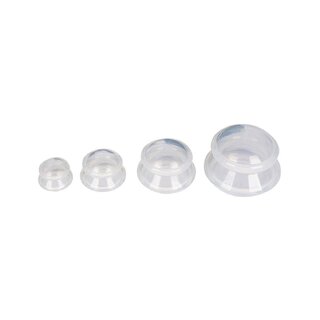 4 gobelets en silicone transparents