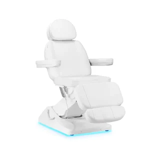 Fauteuil de beauté électrique de luxe, 3 moteurs, blanc