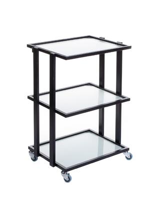 Chariot à verres à roulettes - Noir
