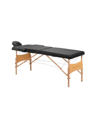 Table de massage pliable Balance en bois noir en 2 parties