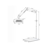 Lampe UV LED Glow 112 avec base en métal 48W pour pédicure sur pied