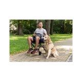 Fauteuil roulant de transport pliable avec poignée