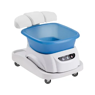 Bain de pieds massant et chariot blanc