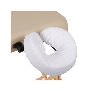 Housse d'appui-tête en tissu éponge blanc