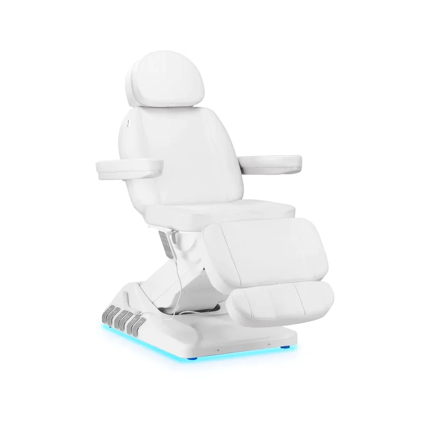 Fauteuil de beauté électrique de luxe, 3 moteurs avec commande au pied