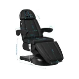 Fauteuil de beauté Azzurro Lux 3 moteurs Noir