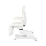 Fauteuil cosmétique pivotant électrique Azzurro 869A, 4 moteurs, blanc