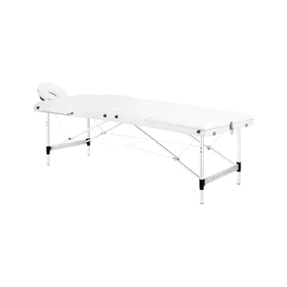 Table de massage pliante en aluminium BALANCE, trois sections - blanche
