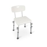 Chaise de douche avec dossier et accoudoirs