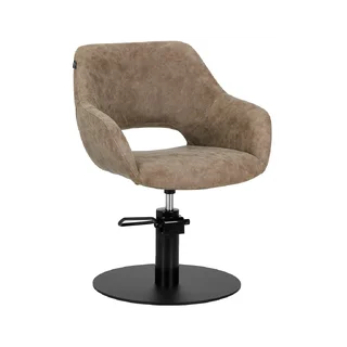 Fauteuil de barbier Gabbiano Morena marron ancien