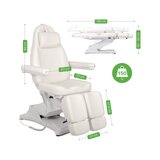 Fauteuil de soins esthétiques électrique Elara PRO 6P - blanc