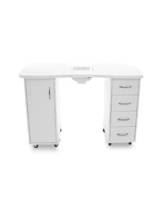 Table de manucure - 2027 blanche deux armoires avec absorbant