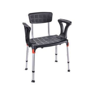 Chaise de douche avec dossier et accoudoirs 3 en 1