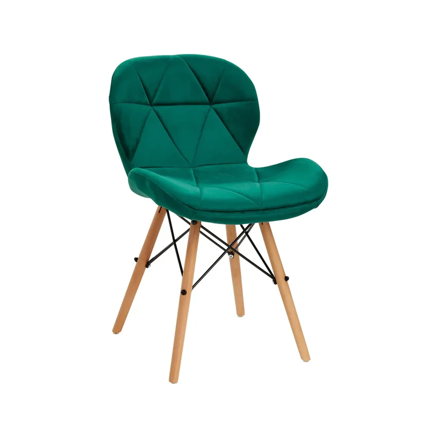 Chaise de maquillage 4Rico QS-186 en velours vert
