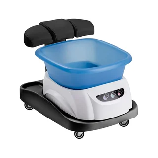 Bain de pieds massant et chariot noir
