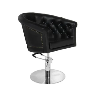 Chaise de barbier noire Gabbiano