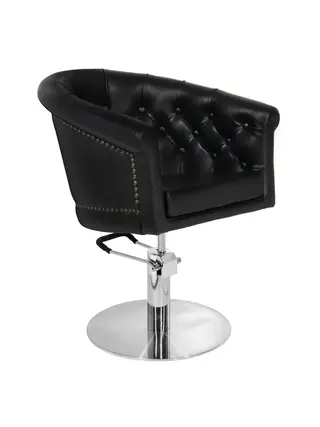Chaise de barbier noire Gabbiano
