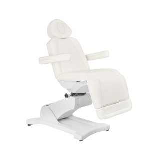Fauteuil cosmétique pivotant électrique Azzurro 869A, 4 moteurs, blanc