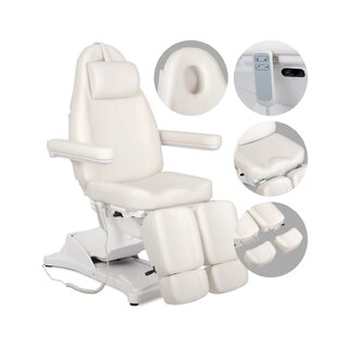 Fauteuil de soins esthétiques électrique Elara PRO 6P - blanc