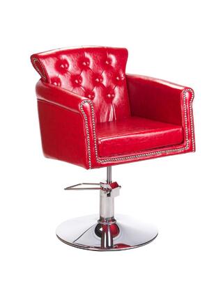 Alberto - Chaise de barbier rouge