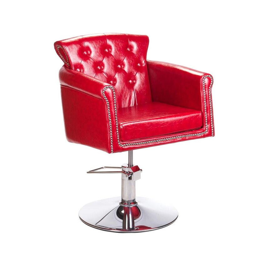 Alberto - Chaise de barbier rouge