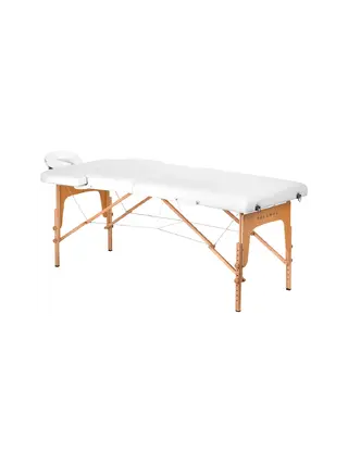 Table de massage pliante en bois BALANCE, 2 segments, blanche