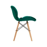 Chaise de maquillage 4Rico QS-186 en velours vert
