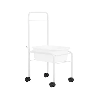 Bain de pieds sur roulettes - Blanc
